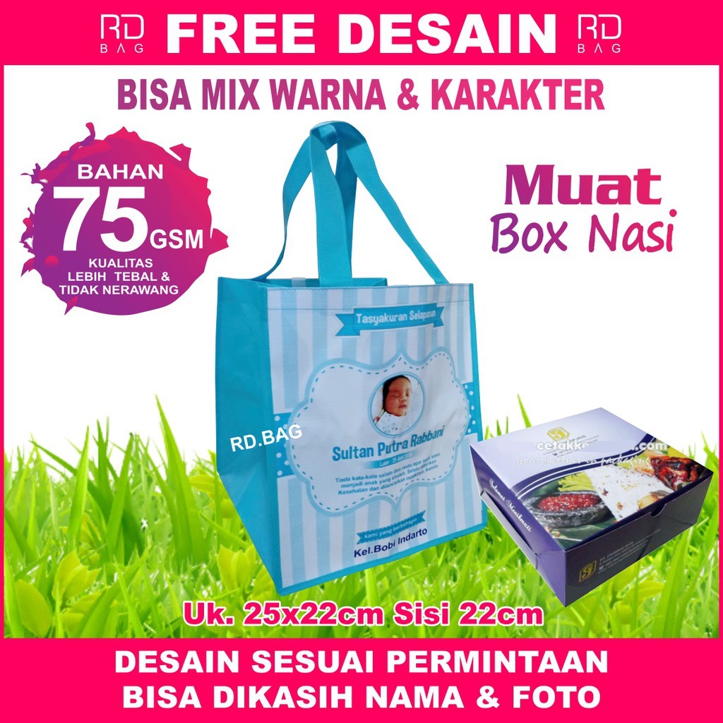 

MSY Tas Aqiqah Anak / Tas Berkat / Goodie Bag Aqiqah / Tas Souvenir Aqiqah / Tas Aqiqoh / Tas Nasi Box