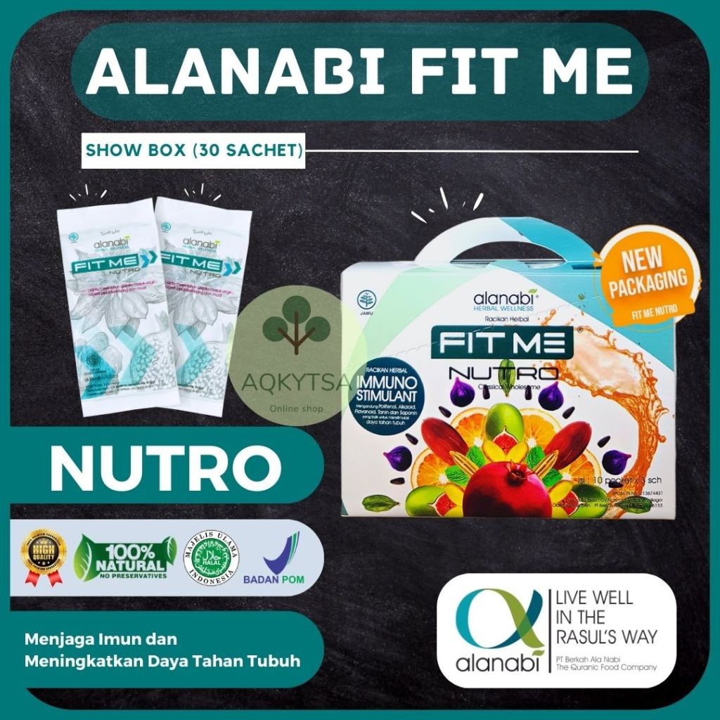 

Alanabi Fit Me Nutro Showbox Minuman Herbal Kesehatan 30 sachet