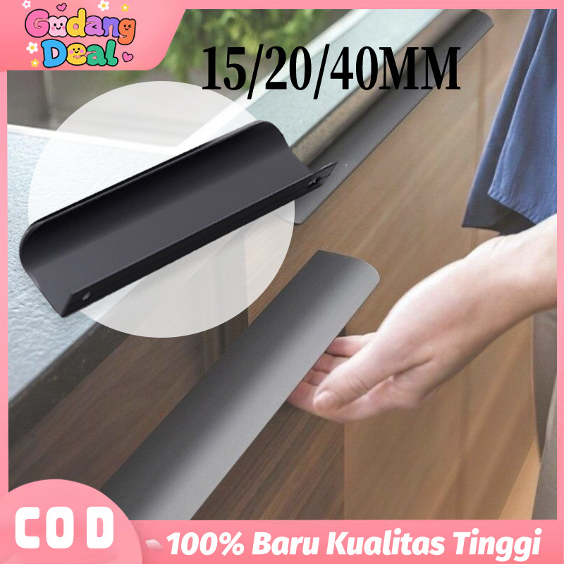 Handle Laci Minimalis Handle Tipis Tarikan Laci Lemari Hitam Handle Lemari Panjang Drawer Handle