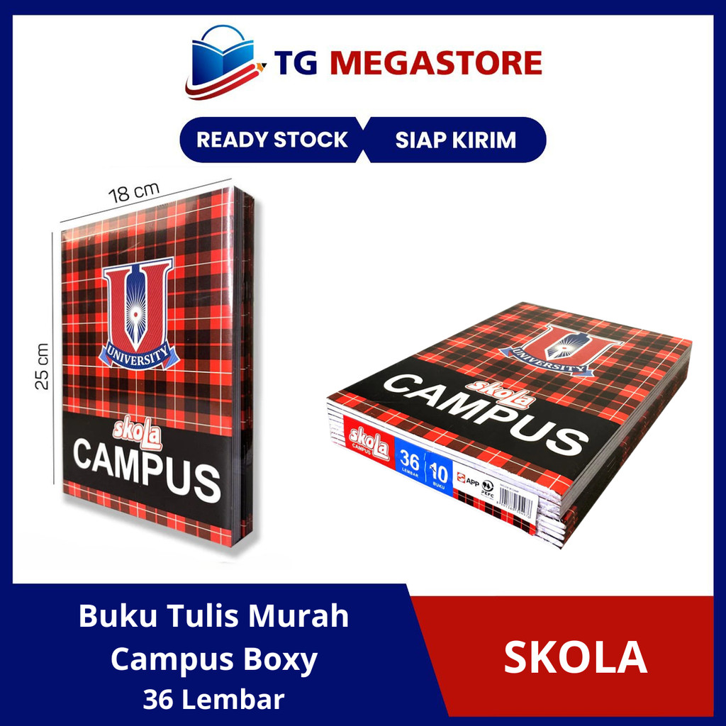 

Buku Tulis Skola Campus Boxy B5 36 Lembar