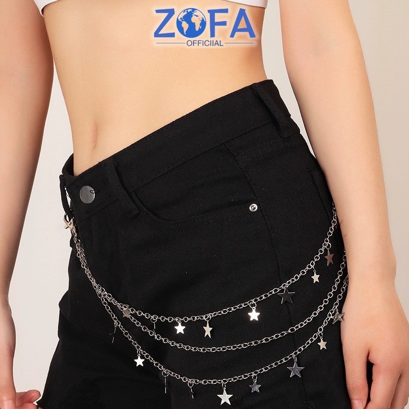 Rantai Pinggang Celana Jeans 3 Layar Fashion Style Korea Hiphop Aksesoris Celana Rantai Jeans Denim