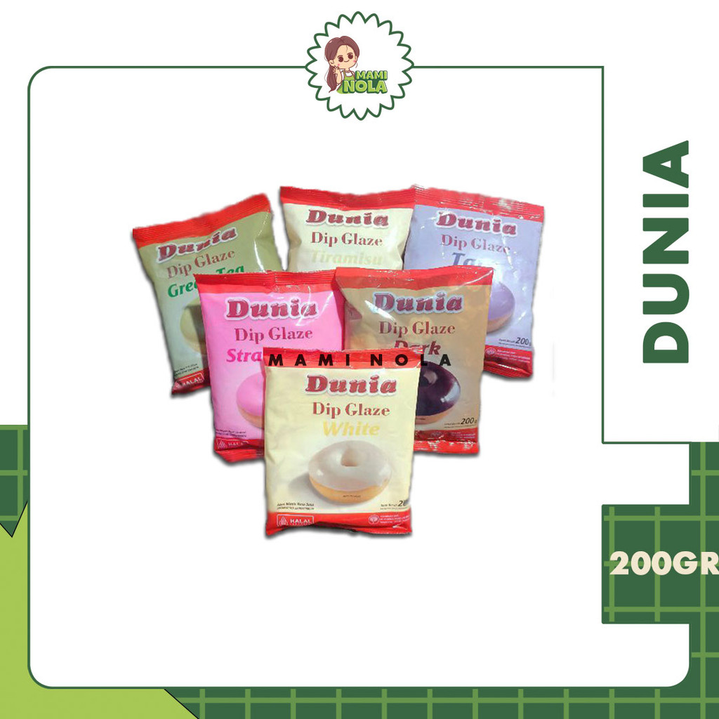 

Dunia Dip Glaze Topping Donut Roti Bakery 200gr Kemasan Refill
