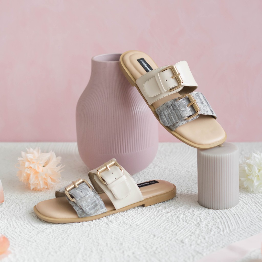 HEMATIN Dianable - Anjani Ethnic Flat Sandal Wanita