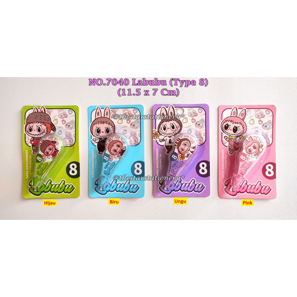 

(1 Biji) Mini Correction Tape Labubu 7040 Type 8 / Correction Tape GXIMP NO.7040 (1 Biji)
