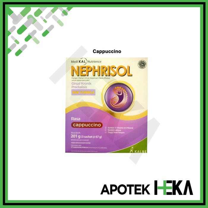 

Nephrisol Vanila/Coklat/Cappucino 201 gram - Pasien Ginjal Pradialisis - Cappucino