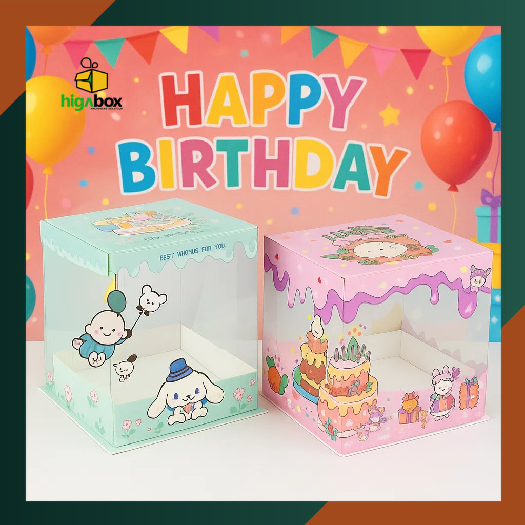 

Box Kue Ulang Tahun Tinggi / Cake Box Mika Dus Kue Kotak Kue Transparant / Box Cake Transparan Karakter Kuromi Sanrio | BN02 SANRIO