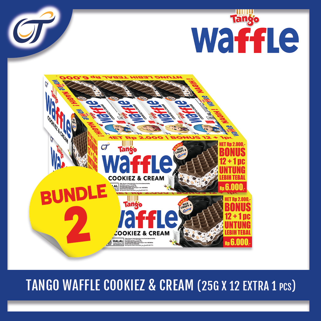 

Tango Waffle Cookiez & Cream 25 Gram [2 x 1 Box isi 13 Pcs]