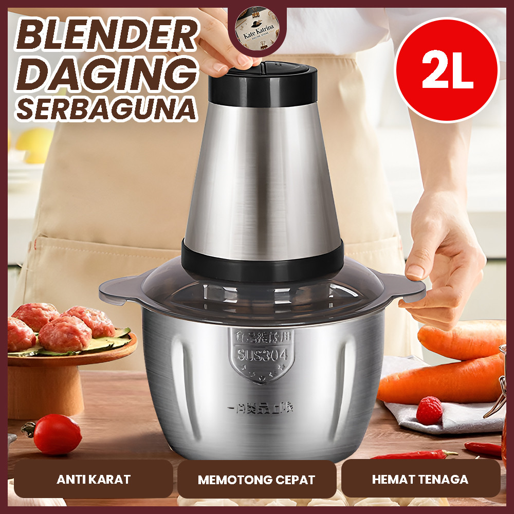 KK Blender Chopper Penggiling Daging Sayur Buah Hitam