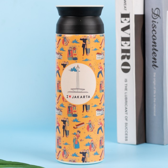 

Tumbler UV Souvenir Kado Oleh Oleh Botol Minum DKI Ibu Kota Selaras Printing - Icon