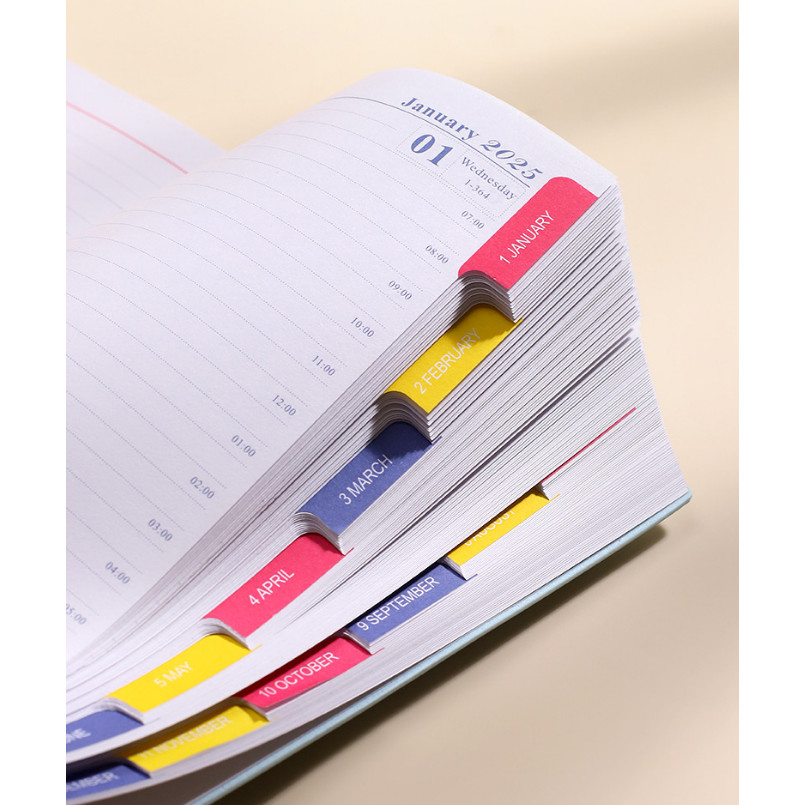 

bib [COD] 2025 Planner Agenda 160 Sheets 100GSM Notebook A5 Diary Journal Notebook School Stationary