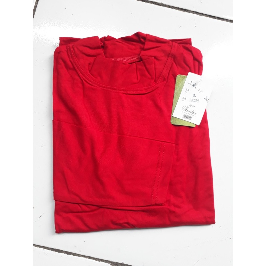 Baju Manset Wanita Baju Daleman Manset Rayon Turtle 035. Chilly Red - Merah, M