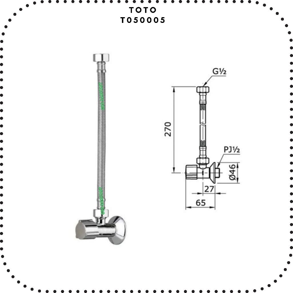 Stop Kran with Flexible Hose TOTO TX277S/TX277S/TX277S/TX277S