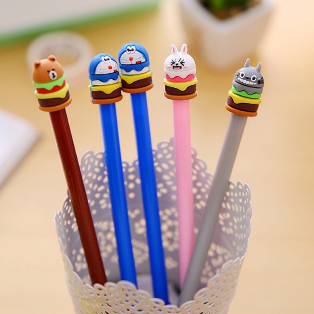 

LB - Pena Fast Food Pena Karakter Lucu Model Junk Food Burger French Fries Pen Ujung Lancip Karakter Murah Import S034