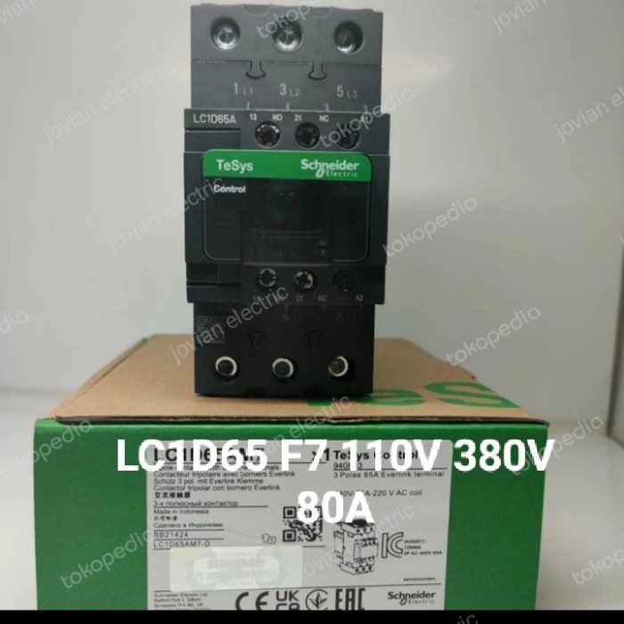 BO99 KONTAKTOR SCHNEIDER LC1D65AF7/F7 110V 80A 3P