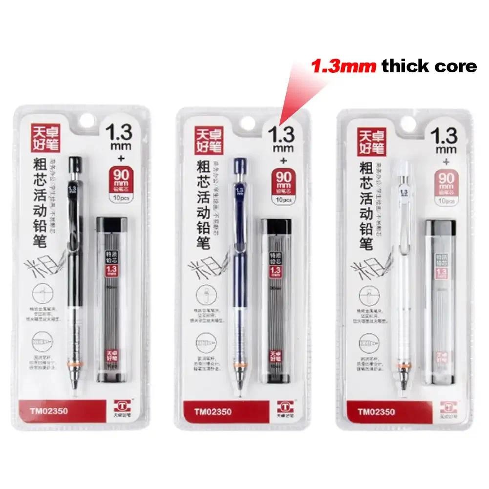 

1.3mm Automatic Pencil Classic Machanical Pencil with Lead Set Plastic Writing Drawing Tools Stationery School Office Supplies
