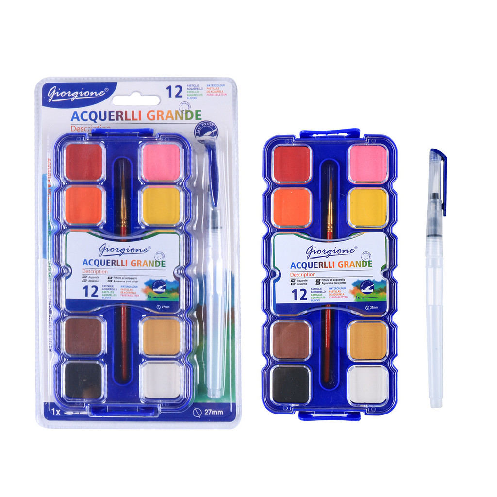 

BOBOMART Giorgione Cat Air Padat Set 12/24 Warna G-SC - Solid Watercolor Paint Warna Cerah