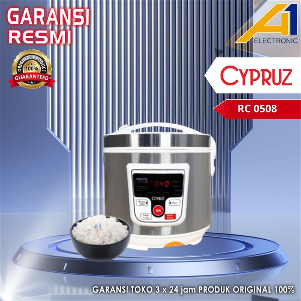 CYPRUZ Rice Cooker RC-0508 / RC0508 Low Carbo and Low Sugar 1.8 L