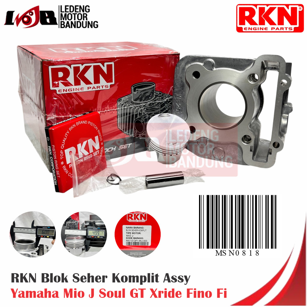 RKN Blok Boring Yamaha Mio J Soul GT Xride 115 54P Seher Piston Kit Cylinder Assy Motor Matic