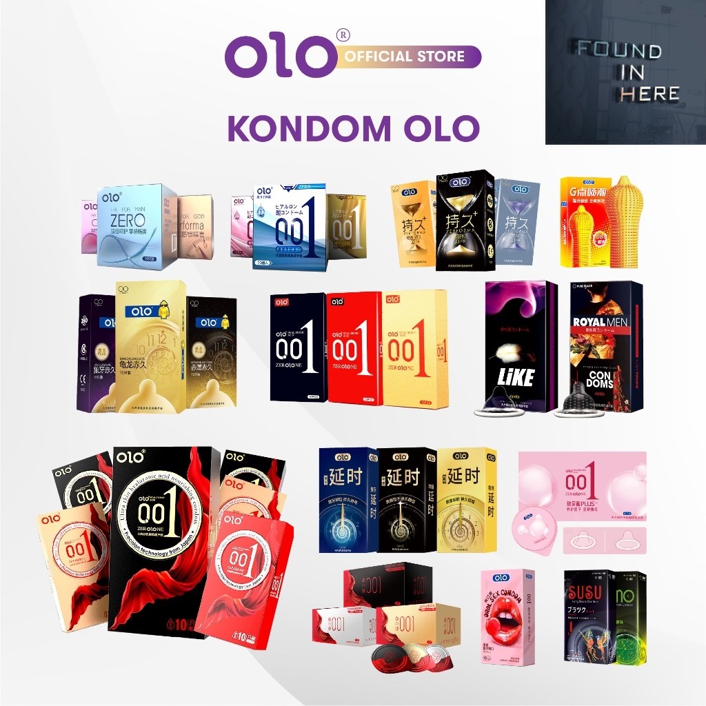 Kondom OLO 001 Semua Varian OLO Tersedia Tipis Gerigi Ultra Thin Kuat Premiun