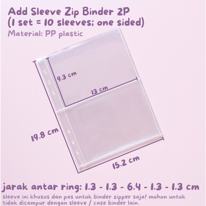

⭐BISA COD⭐ Zipper Photocard Binder 6 Ring A5 / Binder Album Photocard Polaroid Sleeve 2P (ZIP)