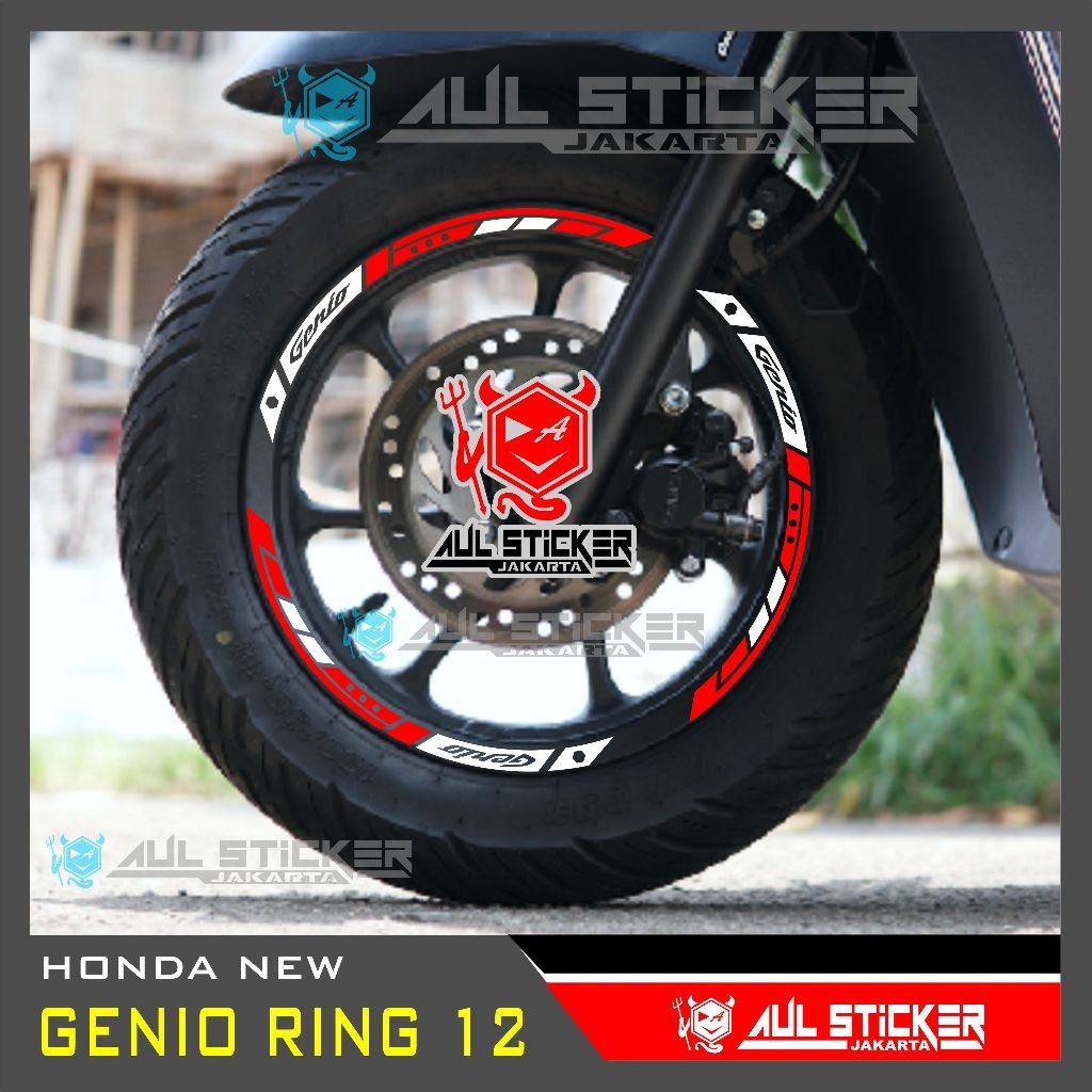 STICKER VELG  GENIO RING 12 set depan belakang