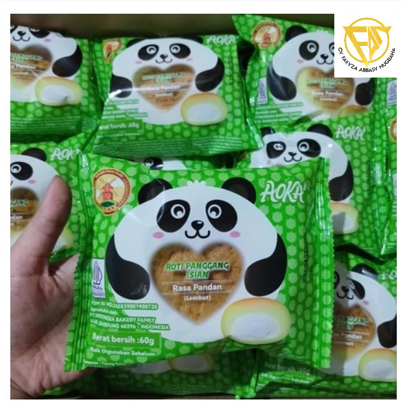 

BEST PROMO!!! AOKA ROTI PANDA PANGGANG ISIAN SELAI PANDAN 60g