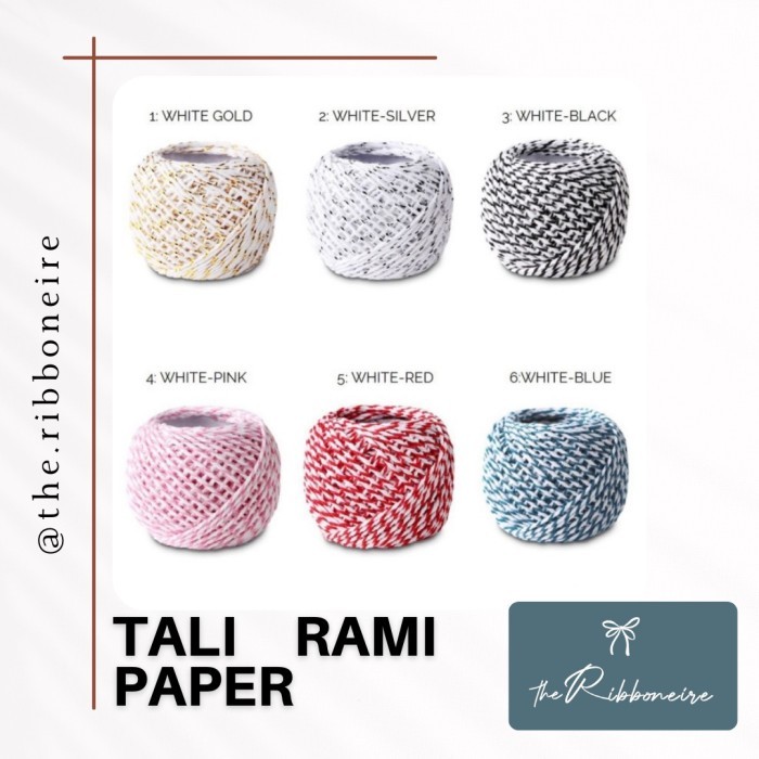 

Pita Kado Tali Rami Kertas Paper Ribbon P=18M L=1-2mm - silver