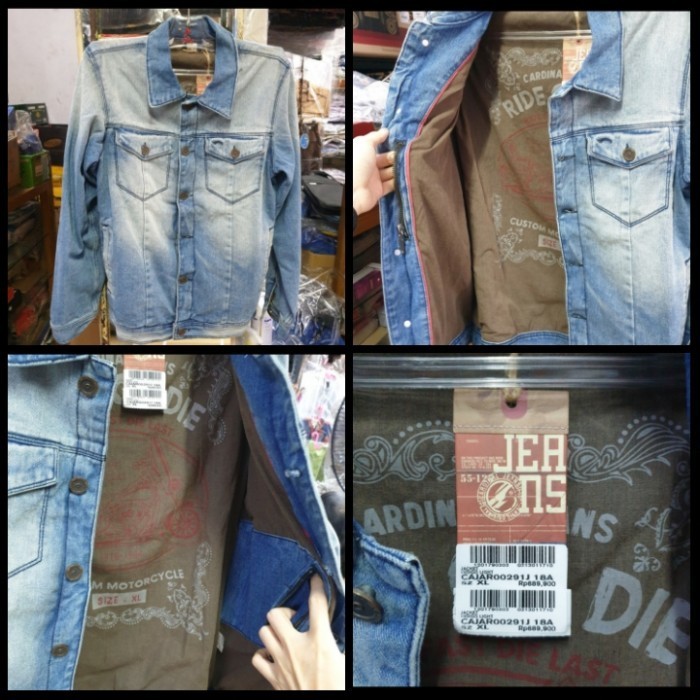 jaket cardinal pria original - JEANS, XL