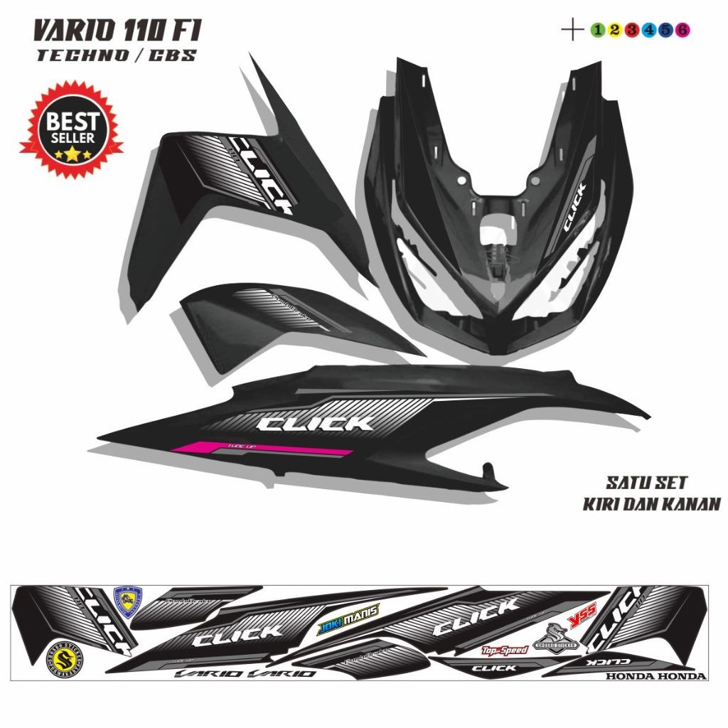 POLET STRIPING MOTOR VARIO CBS 110 / STIKER MOTOR VARIASI  VARIO OLD TECHNO 110 STIKER VARIASI VARIA