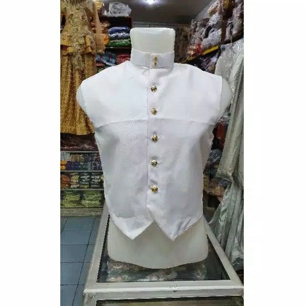 BEST SELLER Rompi Dalaman Beskap Hewes - Putih, Size L2