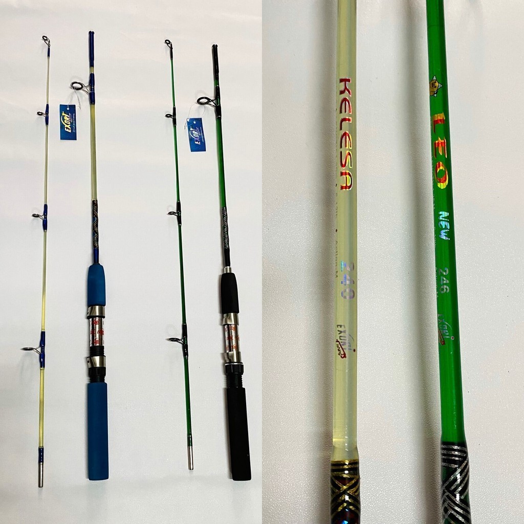 Joran Pancing Transparan Bening  Exori Sambung 2 Fiber Solid 120 135 150 165 180cm