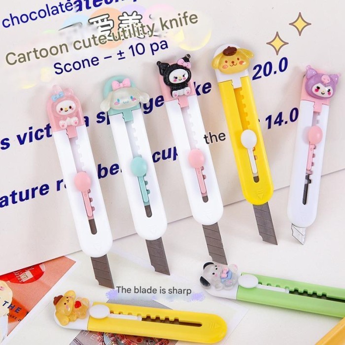 

[LOGU] Pisau silet kartun lucu, Mini cutter lucu warna warni
