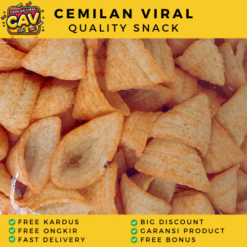 

CAV KERUPUK KONDANG PEDAS 250gr Yola Yola Ciki Terompet Snack Terompet Potato Corn Kerupuk Kentang