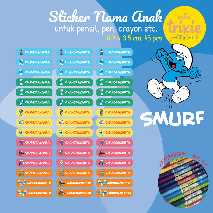 

Sticker Label Nama Pensil SMURF