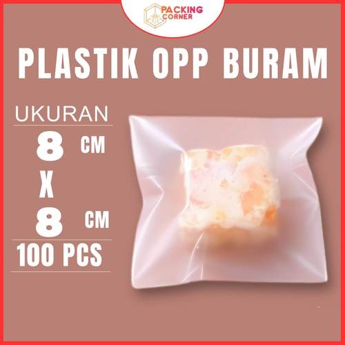 

Plastik OPP Lem Doff 8x8 - 100 PCS Kantong Kemasan Kue Roti Cookies 8 X 8 Frosted Buram Matte Seal
