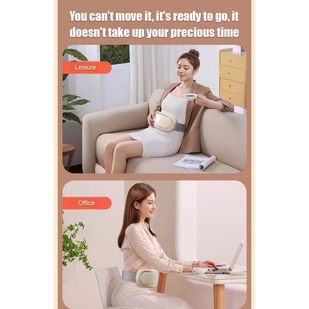 Warming MultiAcupuncture Points Massage Belt Adaptive Condition Belt Silent Intelligent safety chip