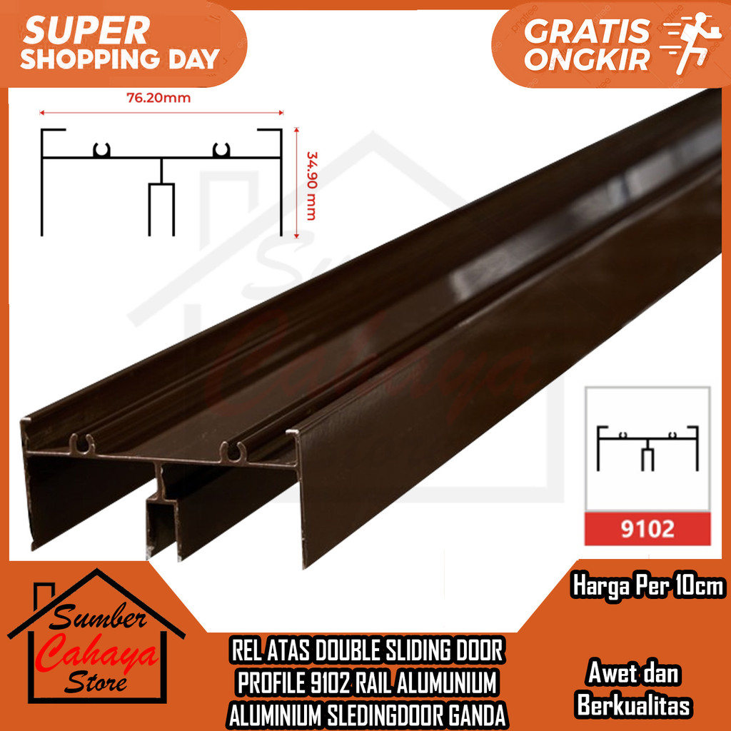 Propil 9102 Sliding Sleding Seliding Door Kusen Jendela Pintu Window Closer Casemen Minimalis Geser 
