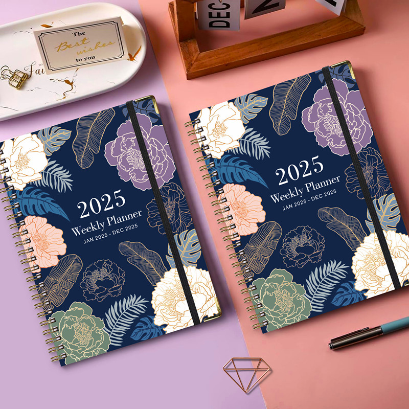 

[COD] 2025 Agenda Planner A5 Notebook Weekly Monthly Diary Book Journal School Office Supplies Stationery Schedule