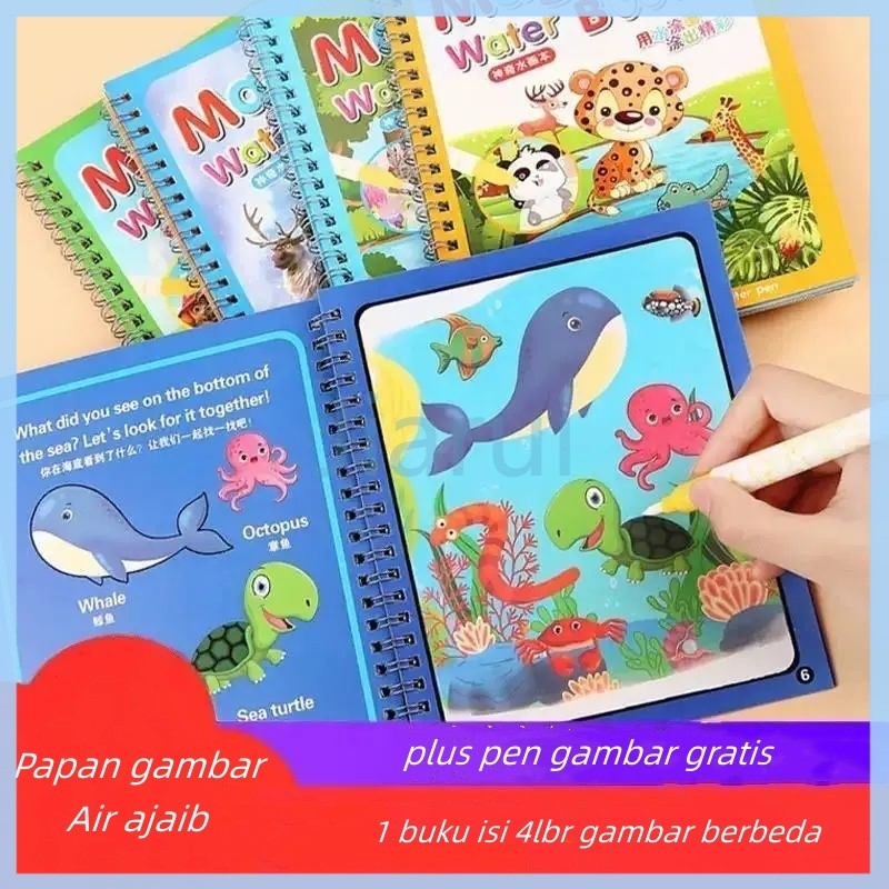 

Jiarui Magic Water Book | Magic Water Pen | Buku gambar ajaib | Mainan Edukasi Anak