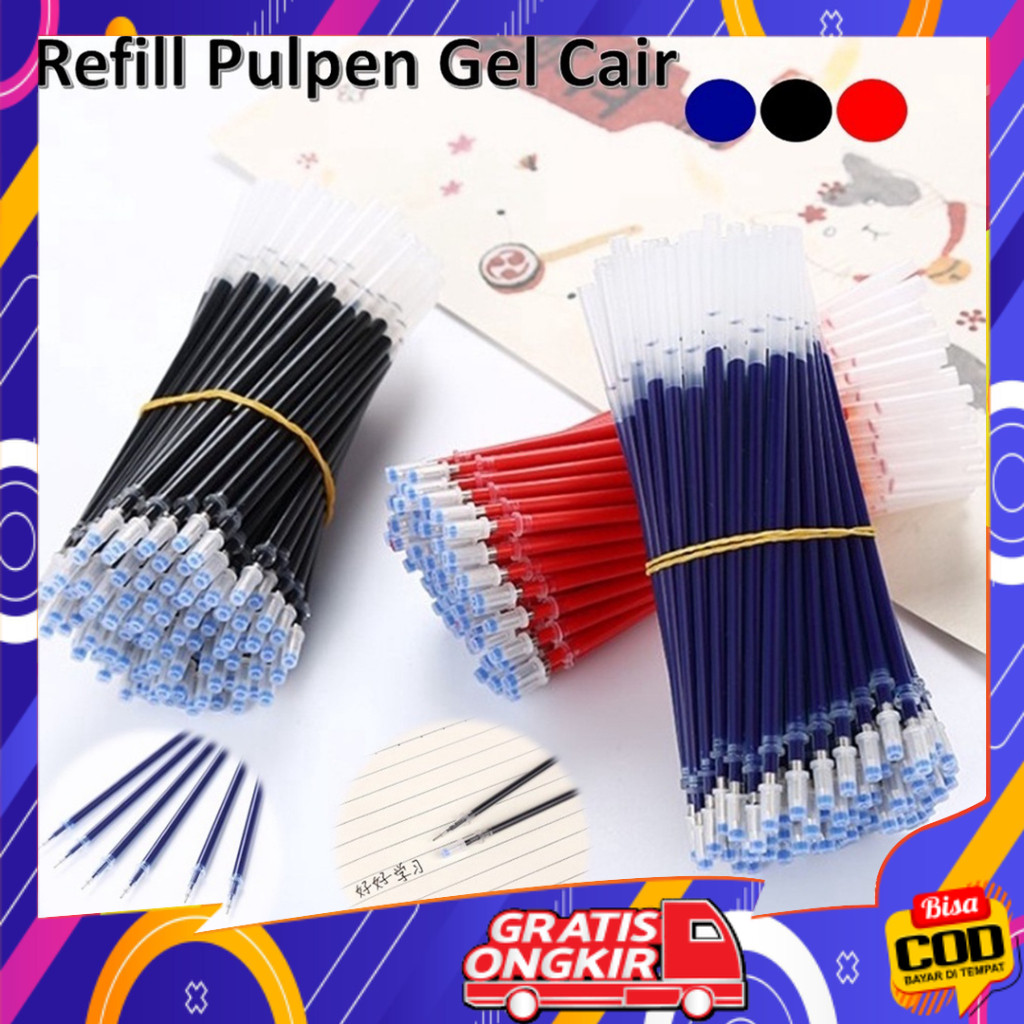 

COD Refiil Pena Gel Tinta Cair / Isi Ulang Tinta Pulpen Warna Pen Gel Reffil 0.5 MM U59/P17