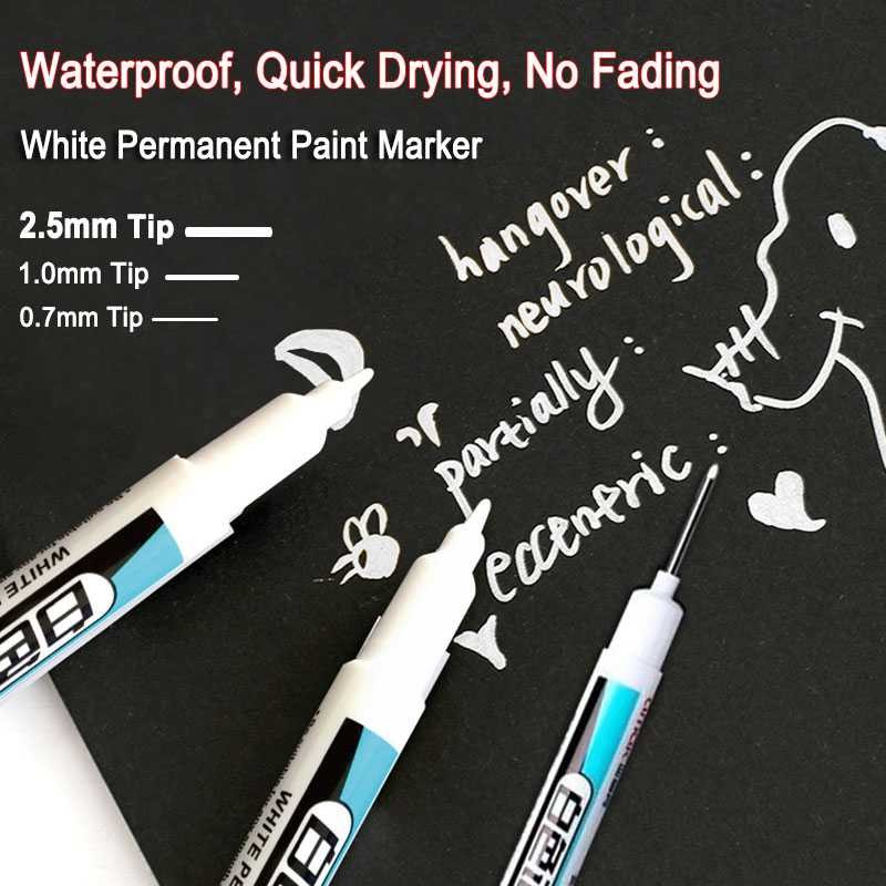 

AJSSHOP AMAK Spidol Permanen Waterproof Quick Dry Oily Marker 1mm 10 PCS - A-226