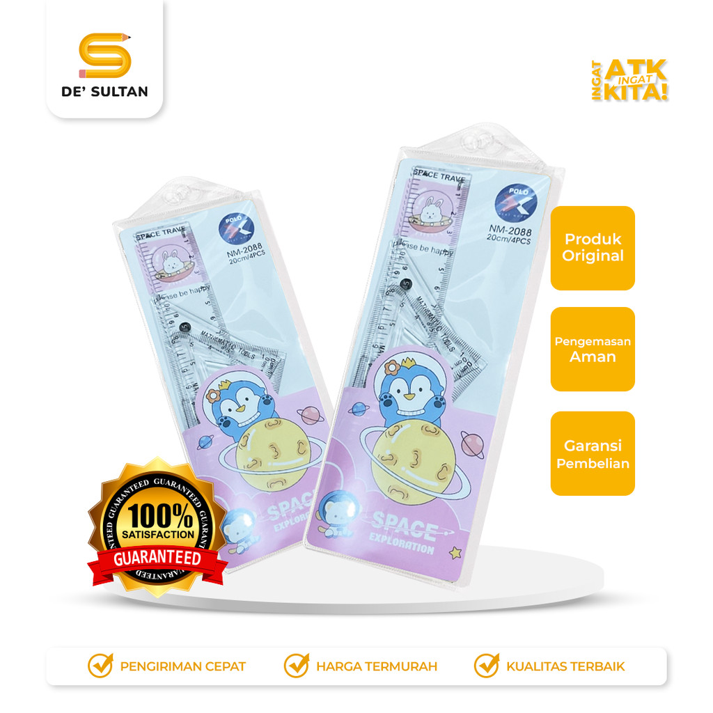 

NEXT-M PAKET PENGGARIS/ RULER SET PENGUIN SPACE NM-2088 (1SET)