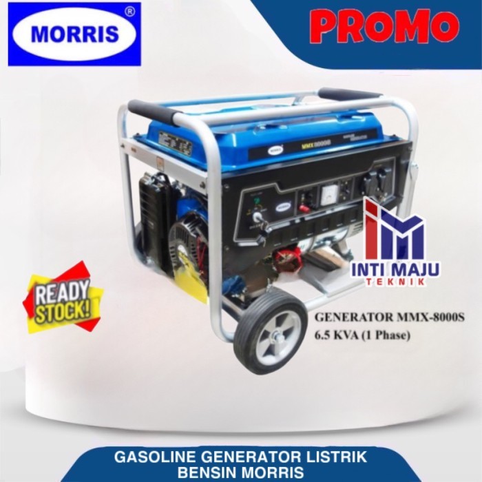 Genset 6,5kva Gasoline Generator Listrik Bensin Morris