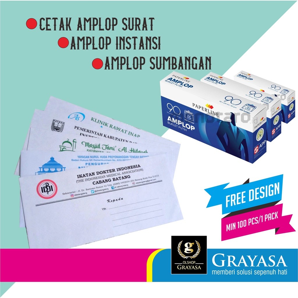 

Cetak Amplop Surat / Amplop Instansi / Amplop Sumbangan Custom