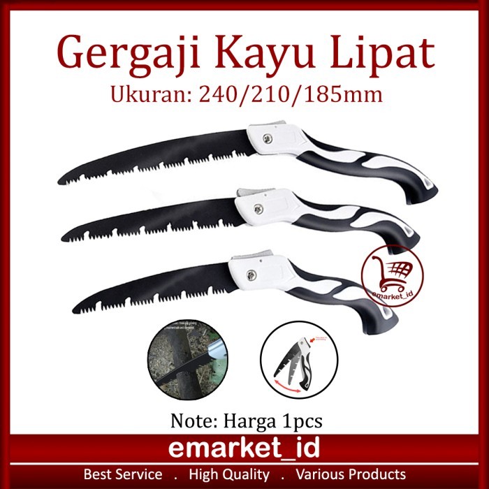 Gergaji Kayu Lipat Portabel / Pisau Folding Wood Multifungsi Saw - mata kecil