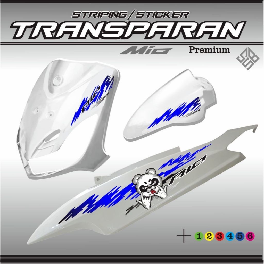 LIS STIKER MOTOR STRIPING MIO TRANSFARAN POLET PANDA