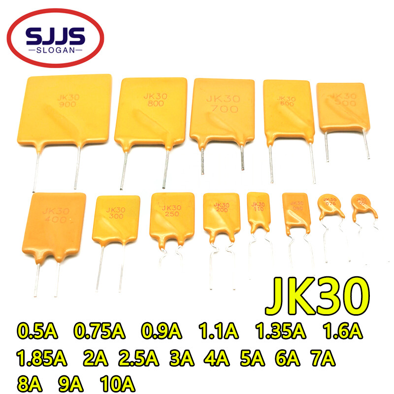 【10PCS】JK30-RUEF direct plug self-healing fuse thermistor 30V 0.9A 1.1A 1.35A 1.5A 1.6A 1.85A 2A 2.5