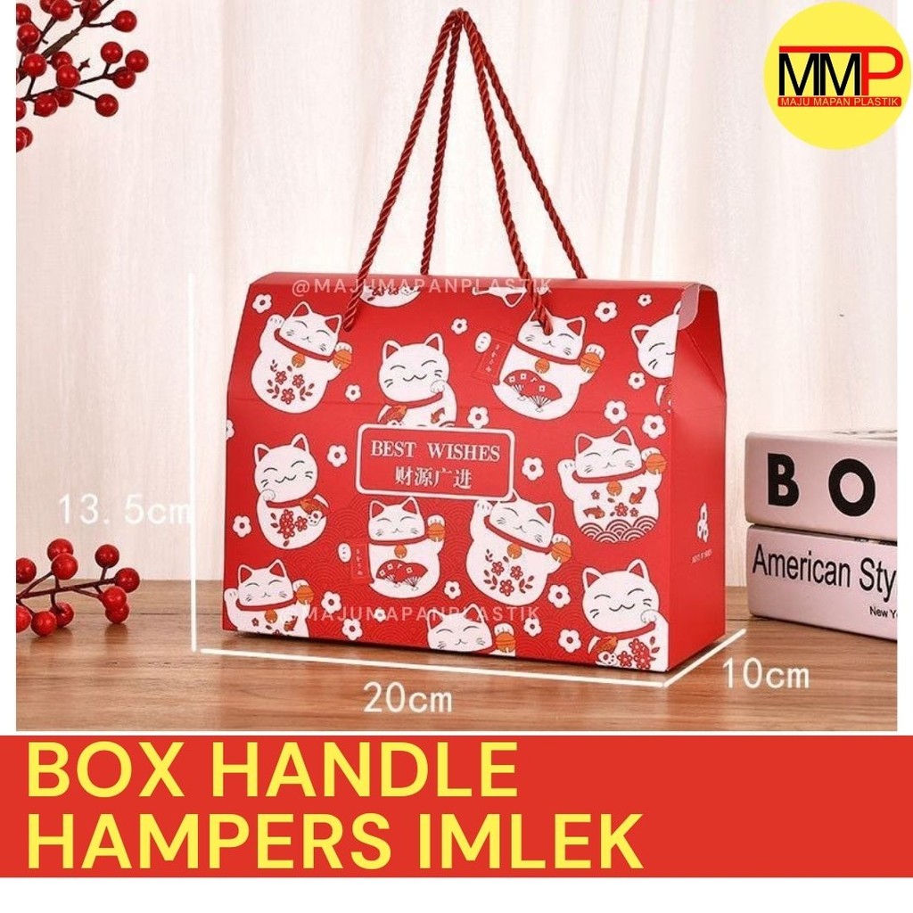 

BOX KOTAK HAMPERS IMLEK HANDLE TALI KEMASAN GOODIE BAG CHINESE NEW YEAR