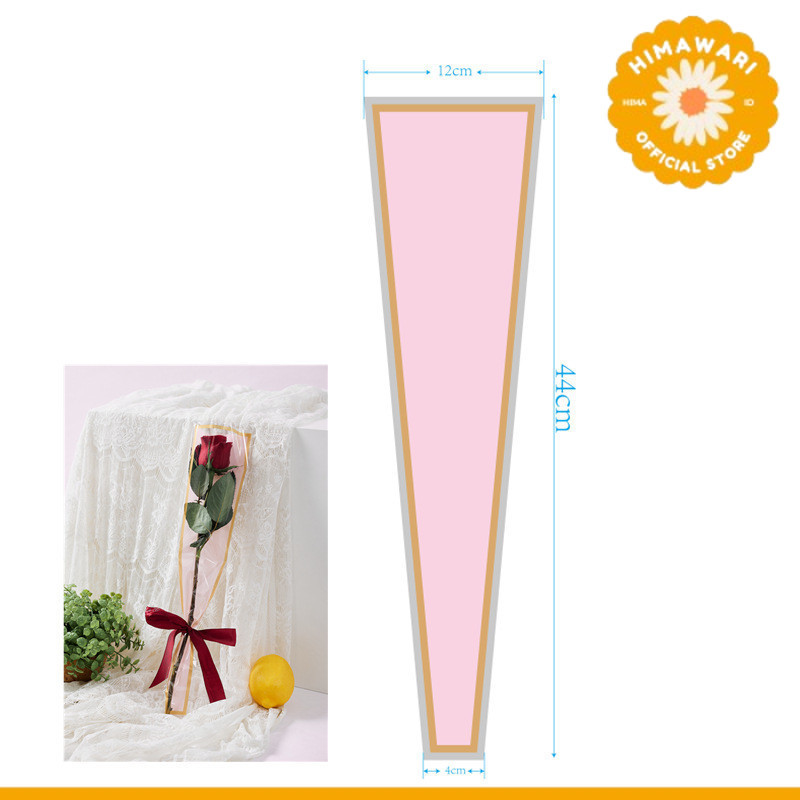 

HIMA - 1pc LIS444 Plastik Bunga Mawar 1 tangkai (ecer per lembar) / Wrapping Plastik untuk Mini Buket Rose