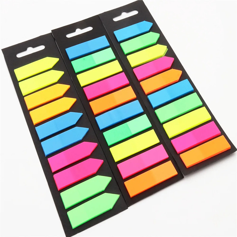 

200 Sheets Posted it Transparent Sticky Note Notebook Memo Pad Clear Sticky Notes Index Tabs Bookmark Stationery Office Supplies